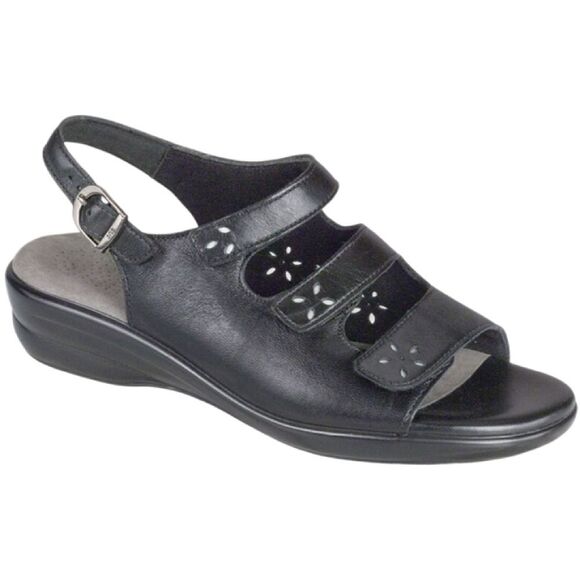 SAS TRIPAD COMFORT QUATRO SLINGBACK SANDALS, BLACK, 9.5 WW  LIKE NEW!! - Picture 1 of 11